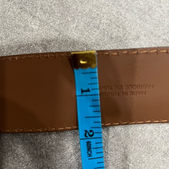 [US12] Olson Stylish Brown Leather Belt with Wooden Buckle TUN NWOT - Picture 8 of 8